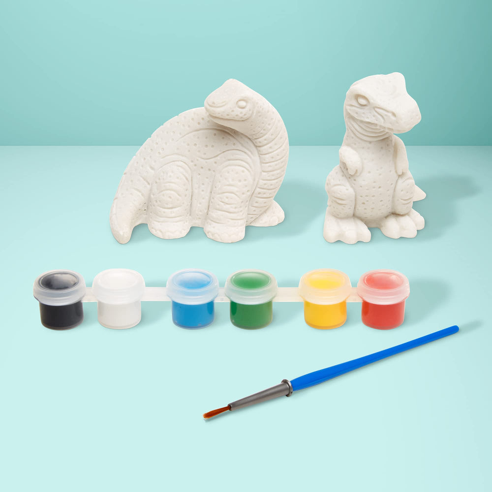Melissa & Doug paintbrush included for precise detailing on dinosaur figurines.