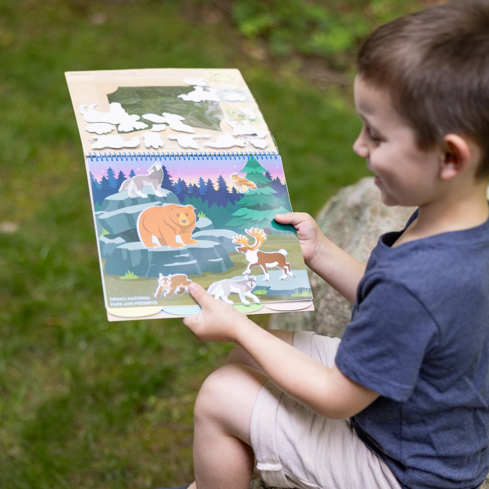 Melissa & Doug Parks Reusable Stickers Yellowstone scene for hands-on storytelling