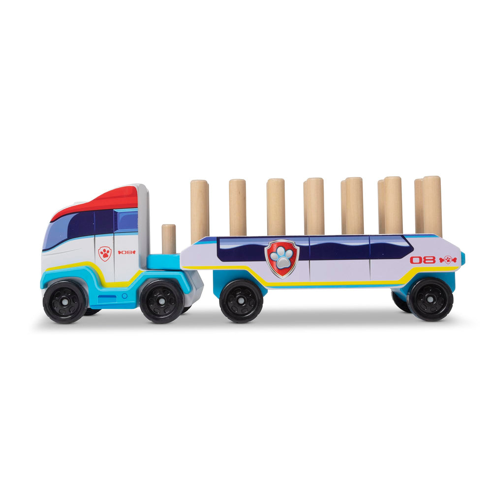 Melissa and Doug blocks with letters numerals shapes and PAW Patrol characters for early learning.