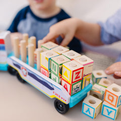 Melissa and Doug PAW Patrol characters on blocks spark storytelling adventures.