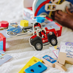 Melissa & Doug Paw Patrol cruiser sides offer additional building surfaces