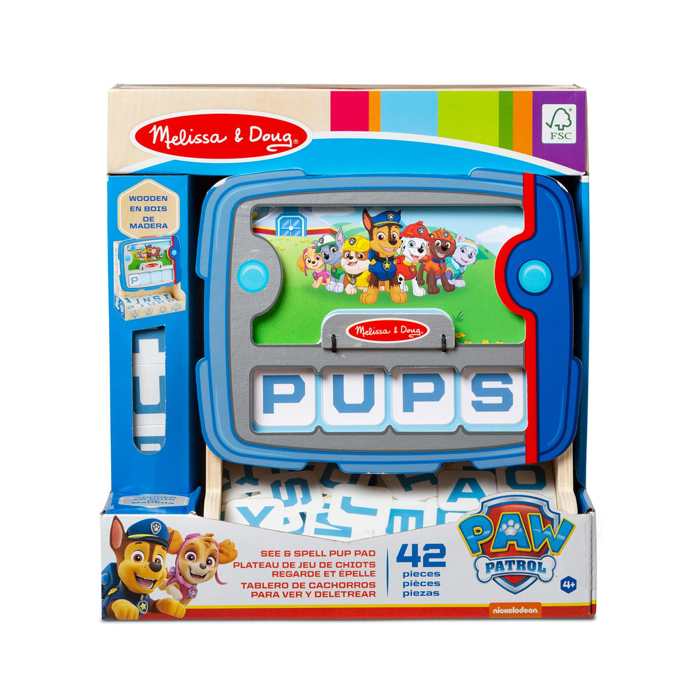 Spelling card insert for guided word challenges with the Pup Pad.