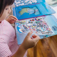 PAW Patrol stickers peel and reposition for quick scene changes with Melissa & Doug.