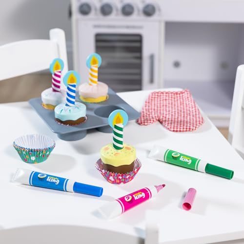 Children develop hand eye coordination through construction and decoration play.