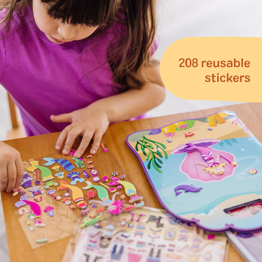 Melissa & Doug mermaid background for undersea adventures and creativity.