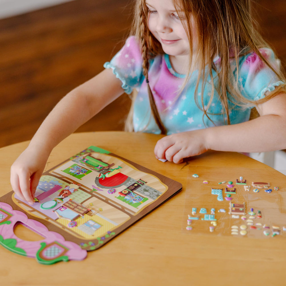Melissa & Doug Puffy Sticker Safari stickers expand scenes with colorful characters.