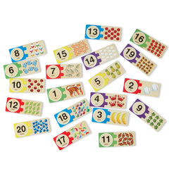Puzzles showing stars and cupcakes to illustrate numbers 1–20 and counting concepts