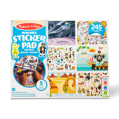Melissa & Doug reusable sticker pad adventure with cling stickers encourages imaginative play.