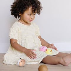 Melissa & Doug Rollables Farm Friends soft textures invite gentle squeezes.