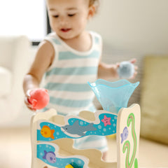 Melissa & Doug Rollables Ocean Slide removable funnel enables versatile play.