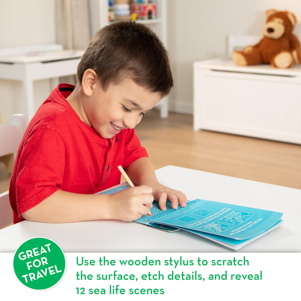 Melissa & Doug On the Go Scratch Art sea life scene two for creative exploration