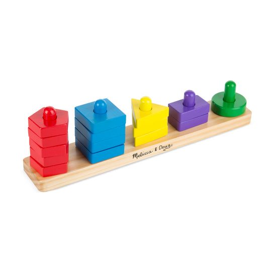 Melissa & Doug Stack and Sort Board with color blocks for color recognition