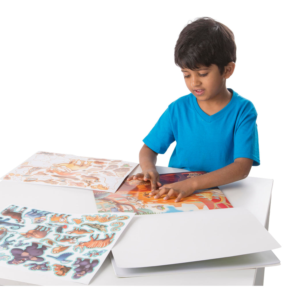 Melissa & Doug sticker pad asian-jungle scene with easy-peel stickers for little artists.