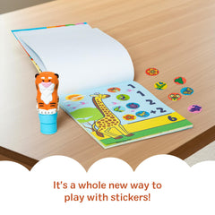 Melissa & Doug Sticker WOW stamper action dispenses stickers with no peeling required.