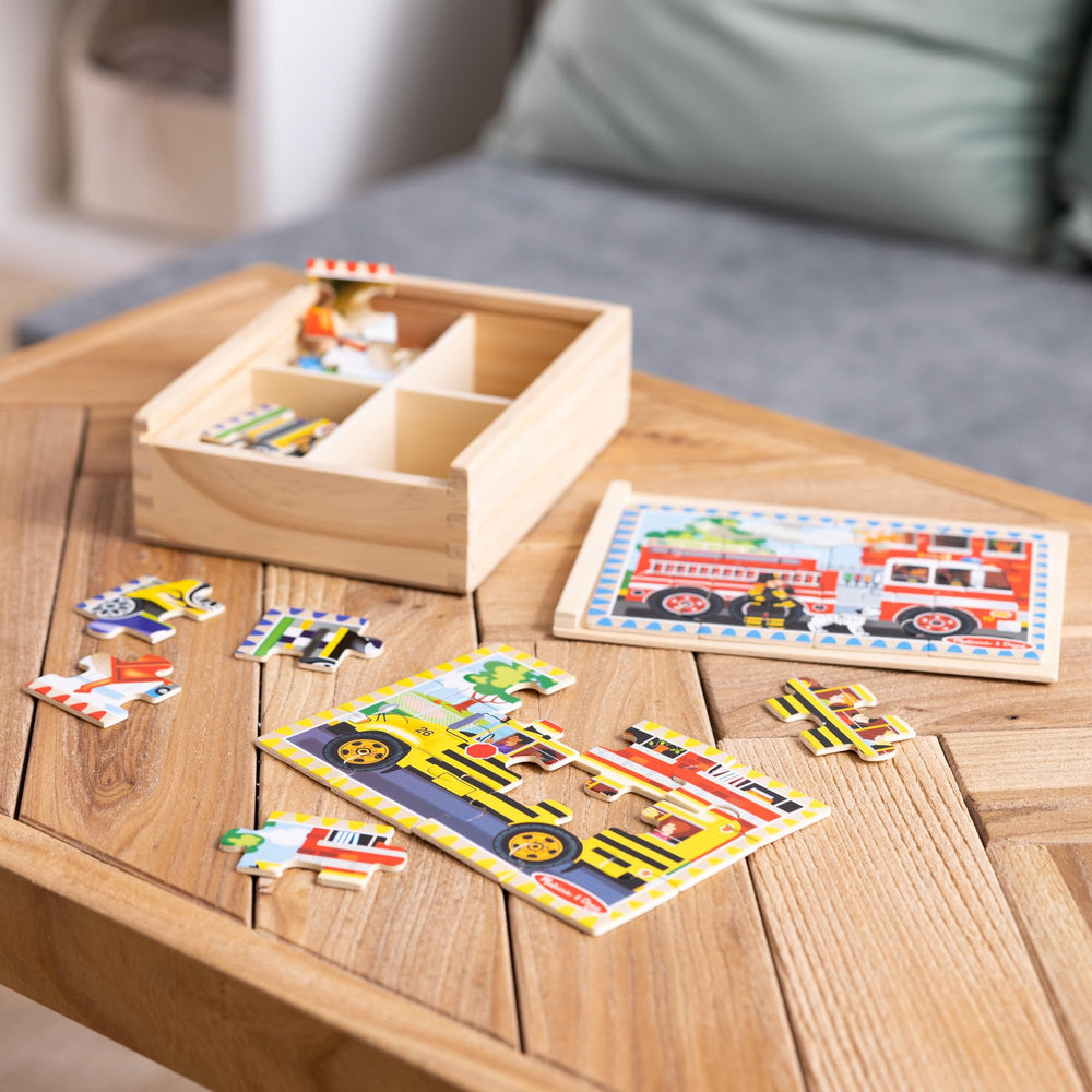 Melissa & Doug travel-friendly puzzle set is ideal for trips and outings.