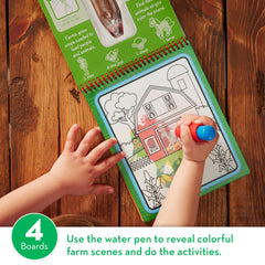 Farm scene page 3 invites storytelling as patterns emerge when wet.