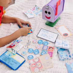 Melissa & Doug wooden memory game pieces boost focus during play.