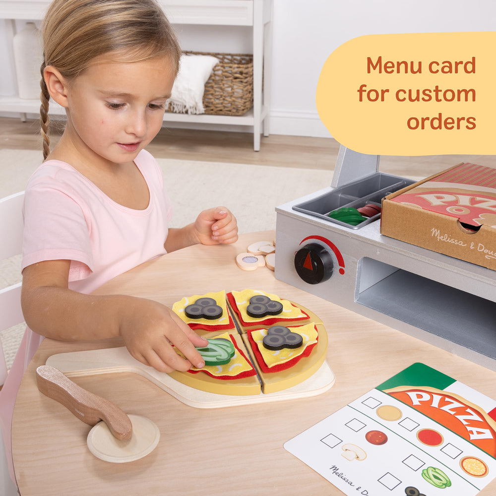 Peppers topping piece encourages color recognition and menus