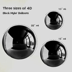 Melody Fantasy black foil balloons in 15in provide bold accents for centerpieces.