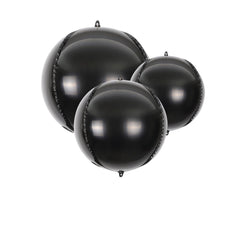 Melody Fantasy black foil balloons in 22in create dramatic arches and backdrops.