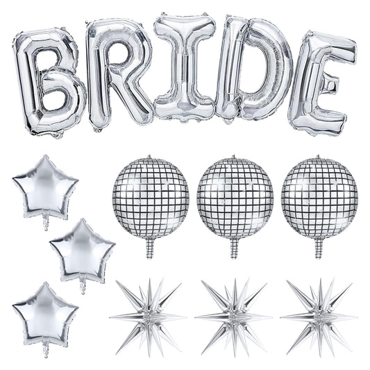Melody Fantasy Bride letters 32in balloons create a dramatic centerpiece and photo-worthy backdrop.