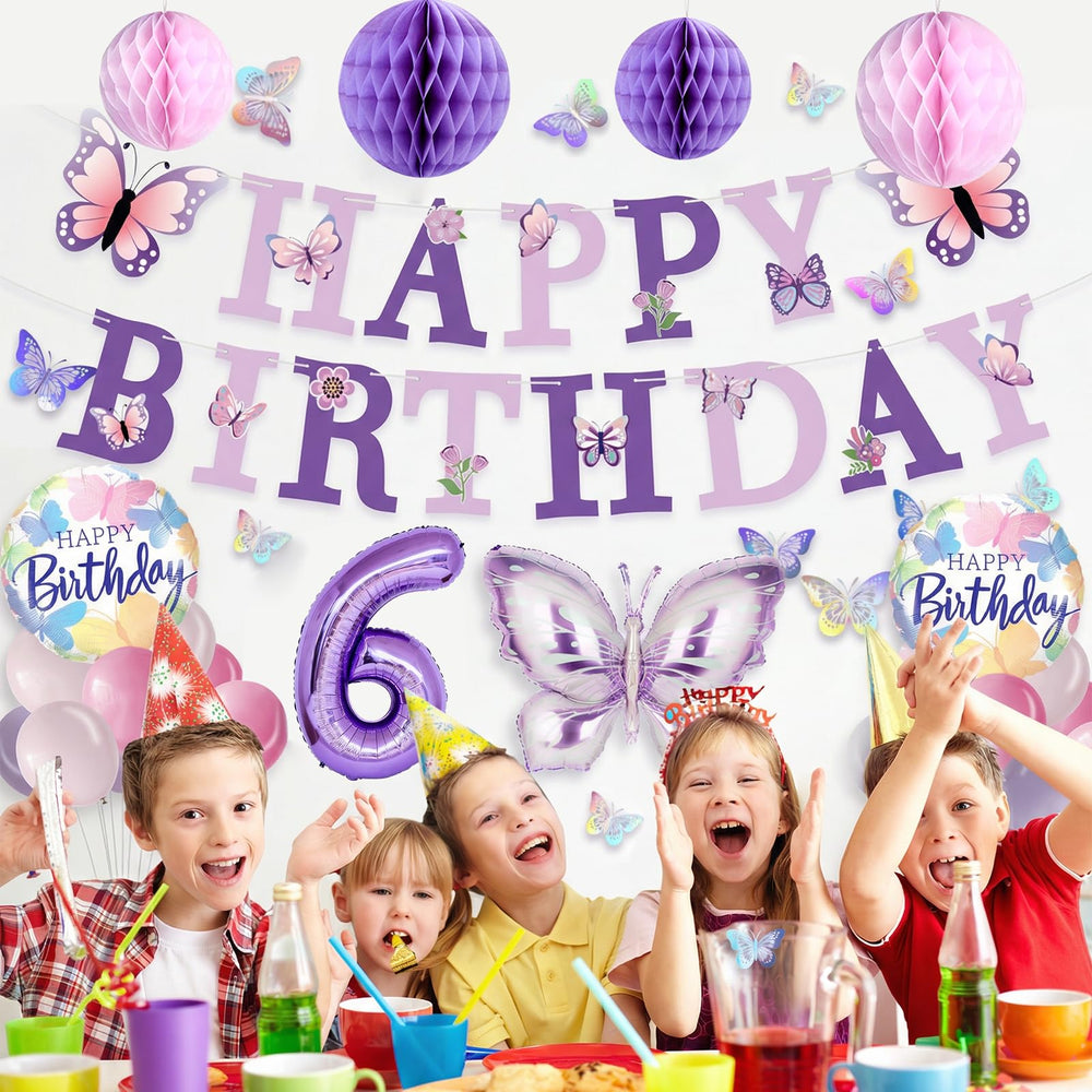 melody fantasy foil balloons and butterflies create a dreamy scene.