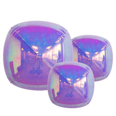 Melody Fantasy iridescent 22in foil balloon adds a shiny focal point for celebrations.