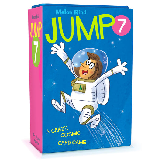 Melon Rind Jump 7 card set showcasing space theme and multiples of 7