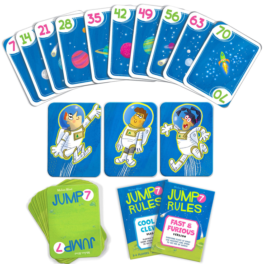 Melon Rind Jump 7 colorful cards inspire engaging math practice