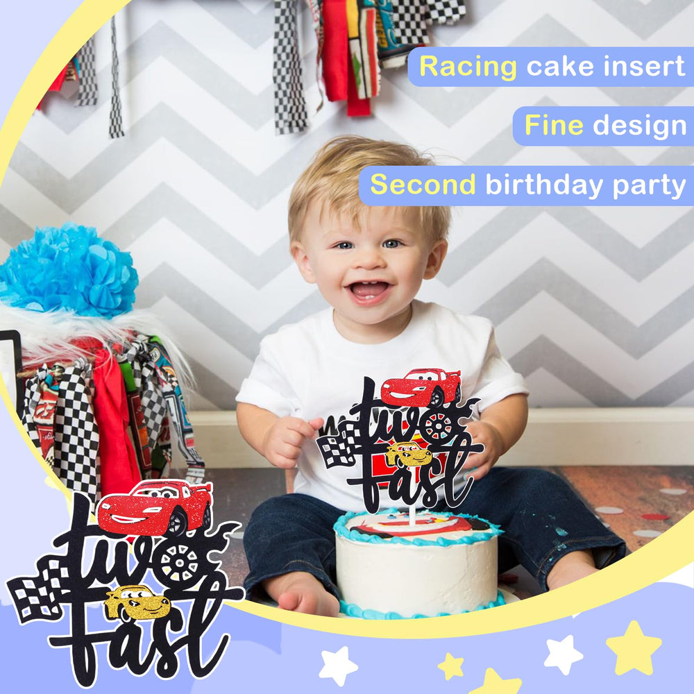 MEMOVAN car figurine party decor doubles as a keepsake after the cake.