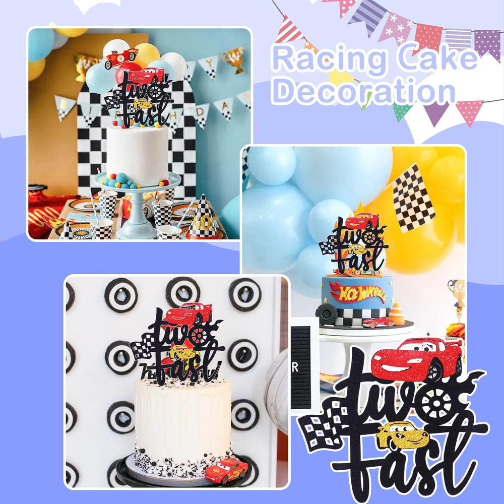 MEMOVAN race-car cupcake topper brightens desserts with a dynamic, kid-friendly look.