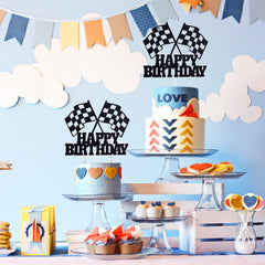 MEMOVAN race car birthday decor ideal for boy or girl celebrations.