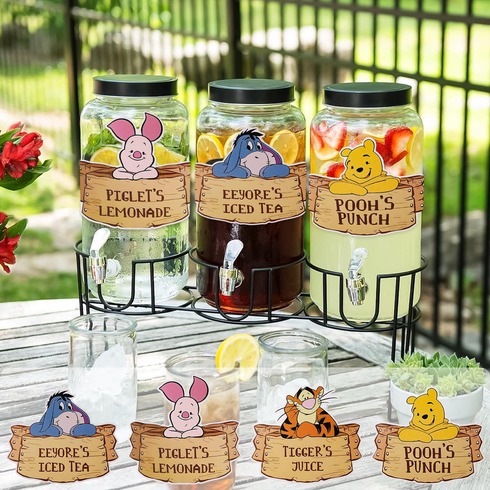 MEMOVAN Winnie drink label design 4 complements wall decor and drinks.