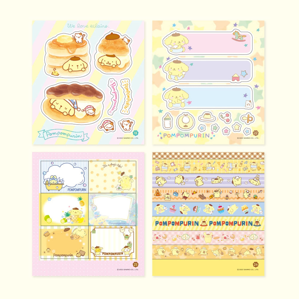 MENBLY Pompompurin sticker garden theme great for journaling decor.