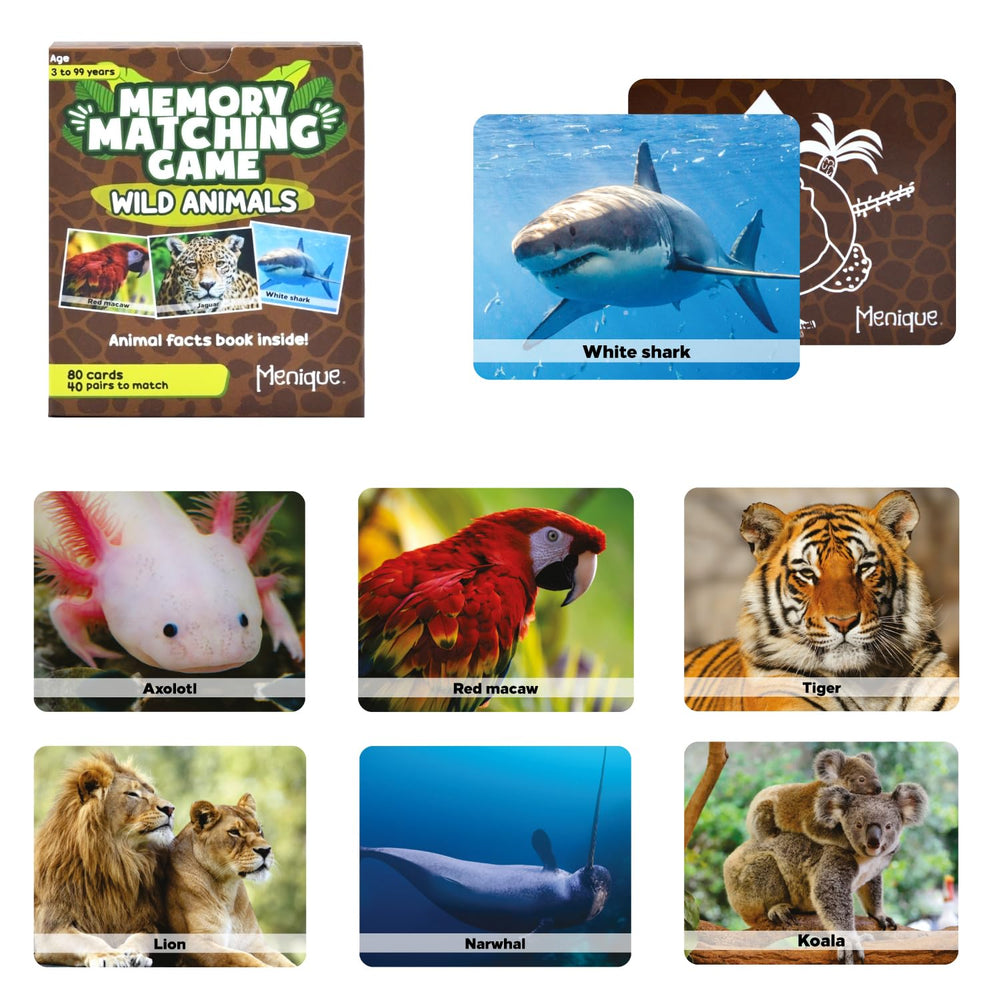 Menique durable laminated cards with rounded corners for safe handling.