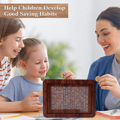 Menlanxan wooden cash saver counting tool tracks deposits for all ages.