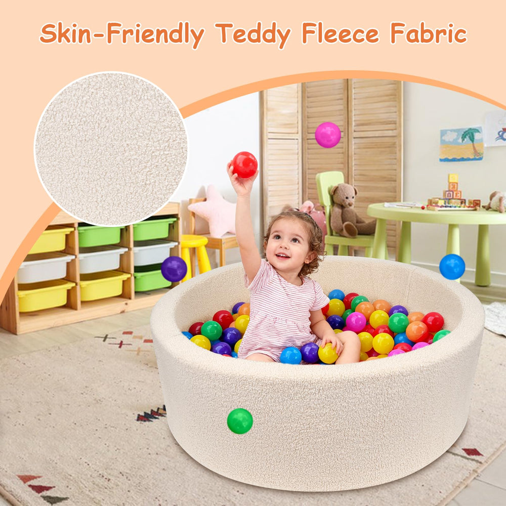 MEOGETY ball pit memory foam base adds gentle support during play.