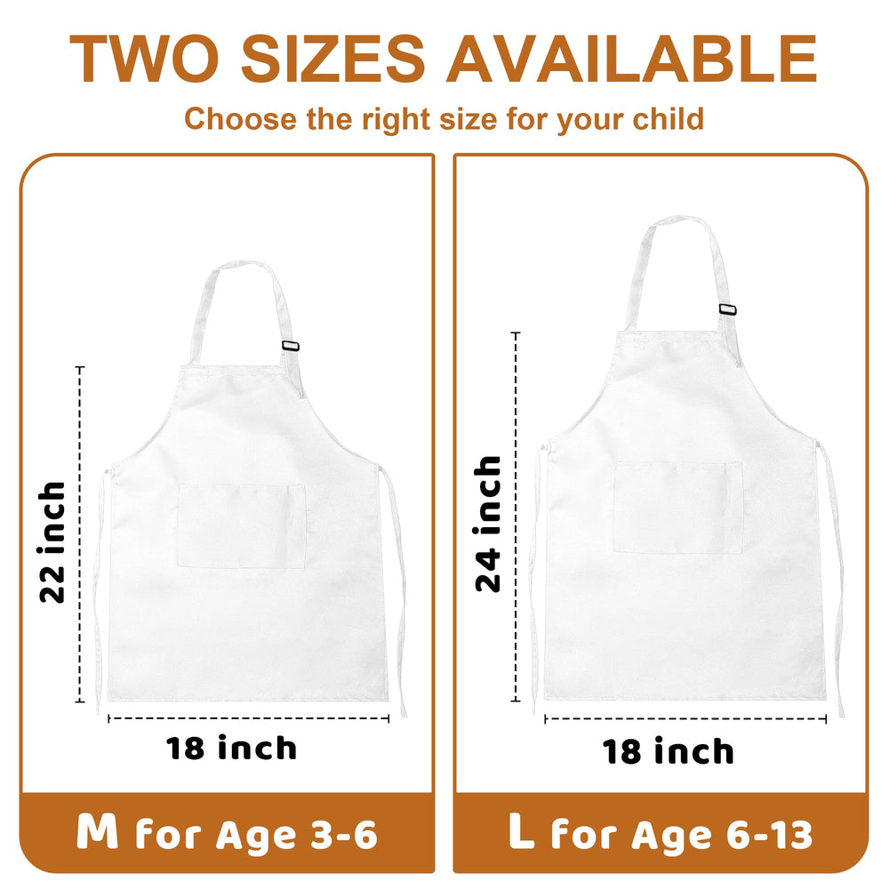 MEOGETY kids apron adjustable strap with buckle for a secure, growing fit.
