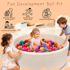 MEOGETY Ball Pit acts as a photo prop for cute portraits.
