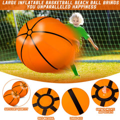 Meooeck PVC waterproof inflatable basketballs built for outdoor use