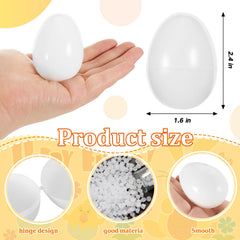 Meooeck white plastic Easter egg ideal for coloring and crafts.