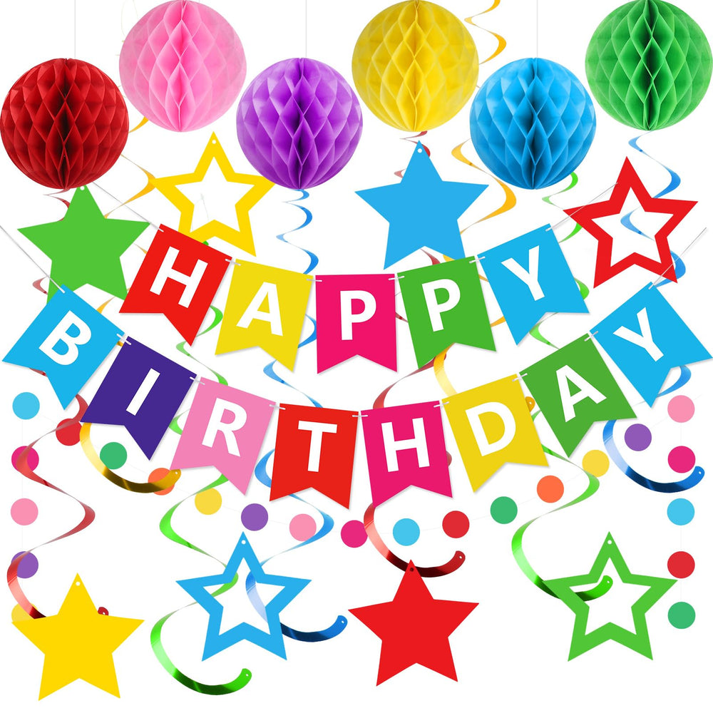 Meowtastic rainbow birthday banner décor for a photogenic party.