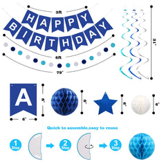 Meowtastic birthday party setup blue transforms space into celebration