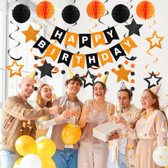 Meowtastic circle dots garland brings playful patterns to the party space