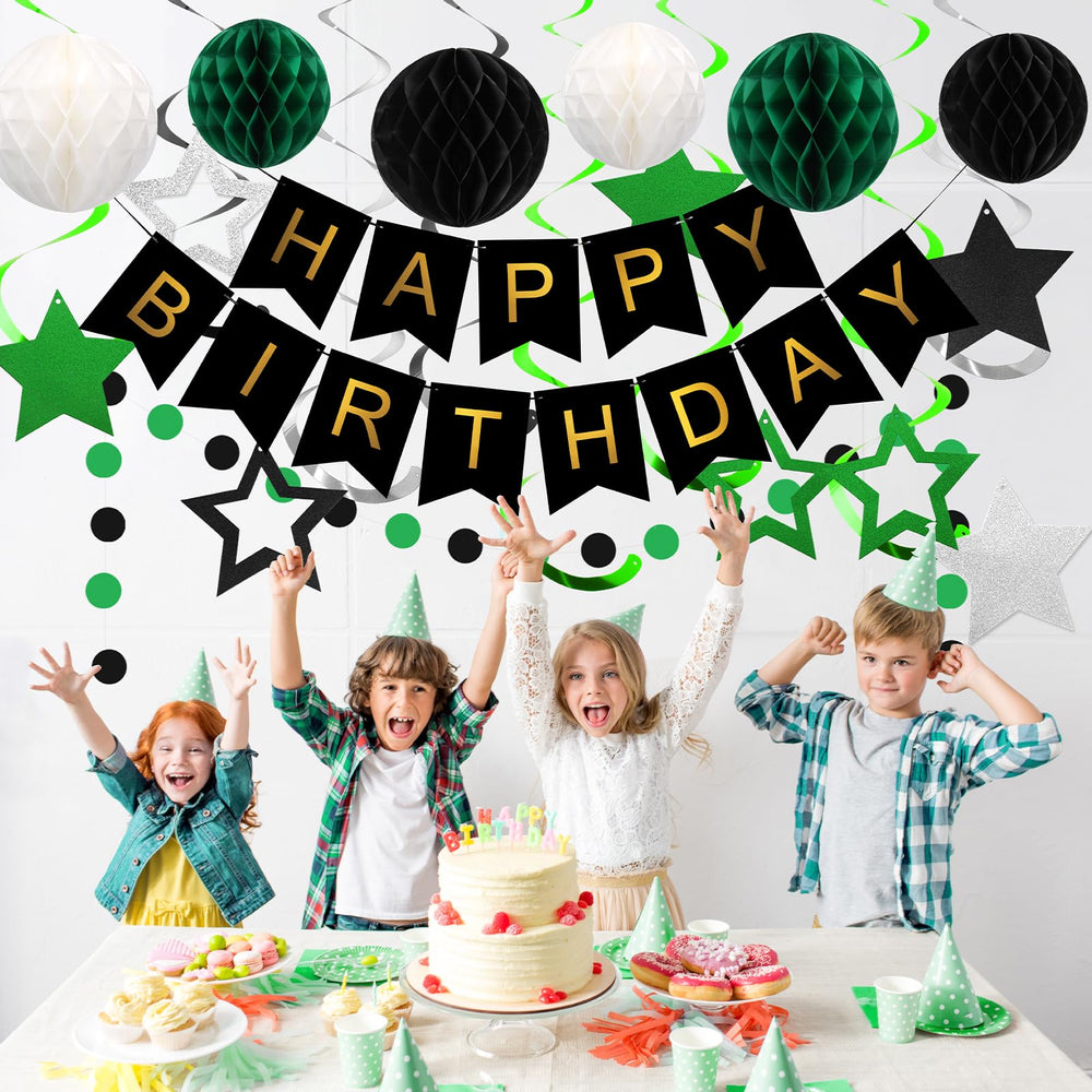 Meowtastic stars-swirls-streamers create playful movement for photo-worthy moments.