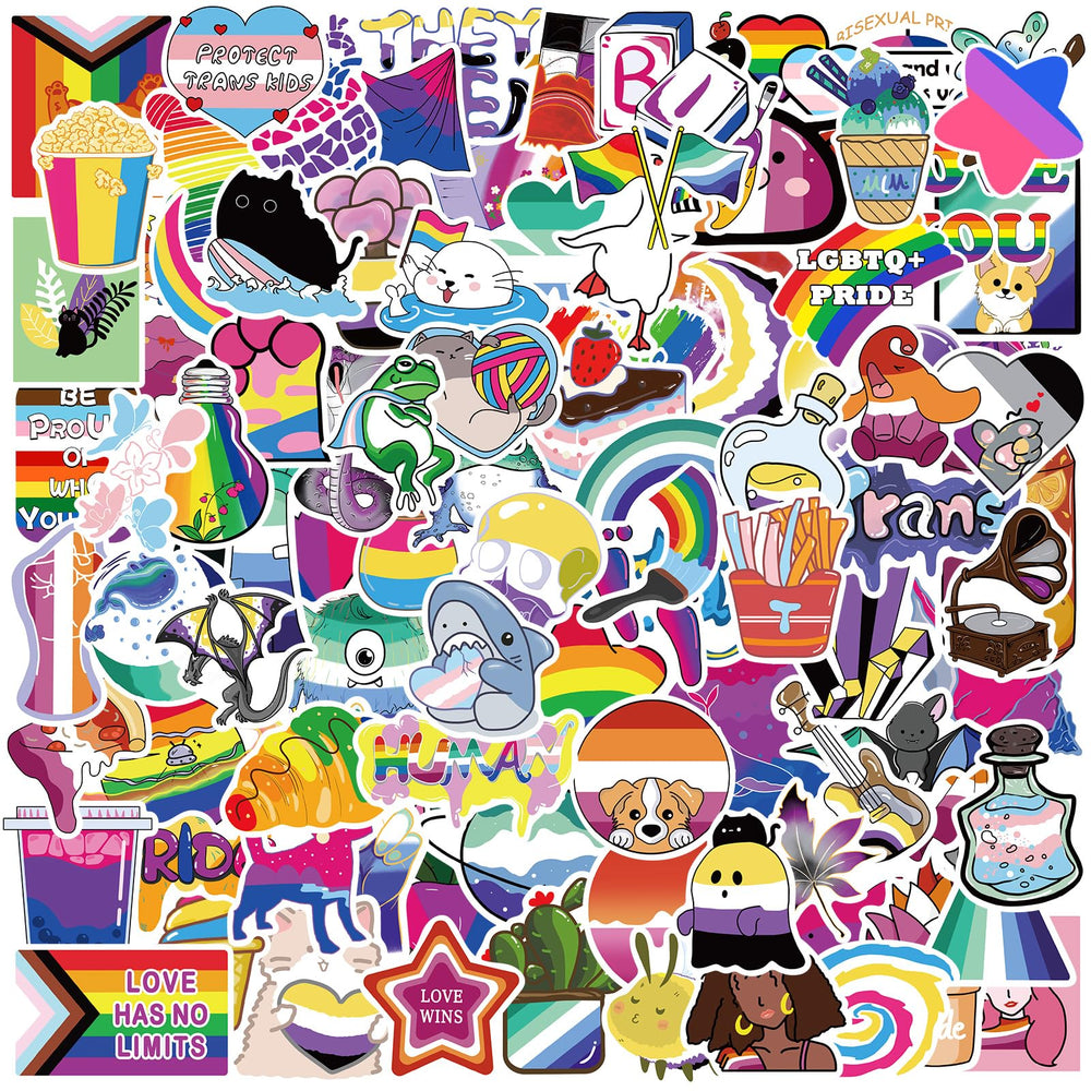 MEPLUM Pride stickers mixed designs for laptops and water bottles