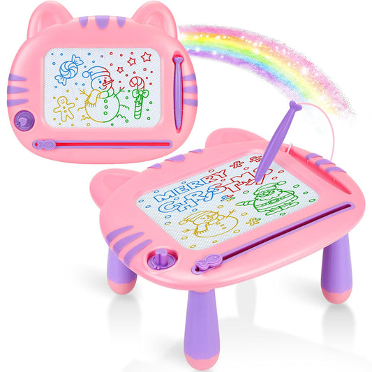MERGUEZ magnetic drawing board helps toddlers explore color and creativity mess-free.