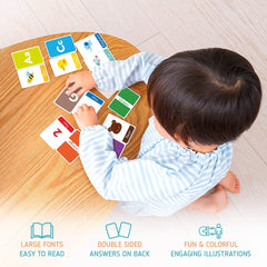 Compact size fits tiny hands for Merka flash cards.