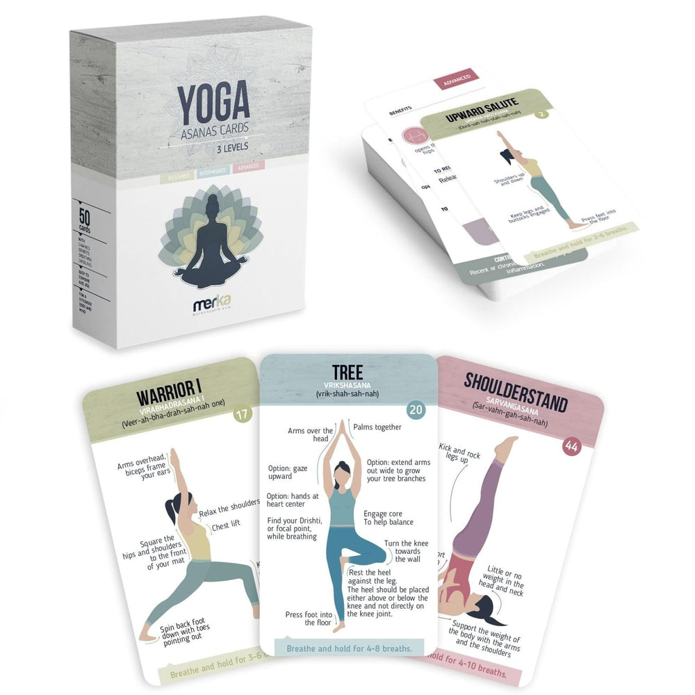 Merka Yoga Cards versatile tool helps you plan sequences and balance poses.