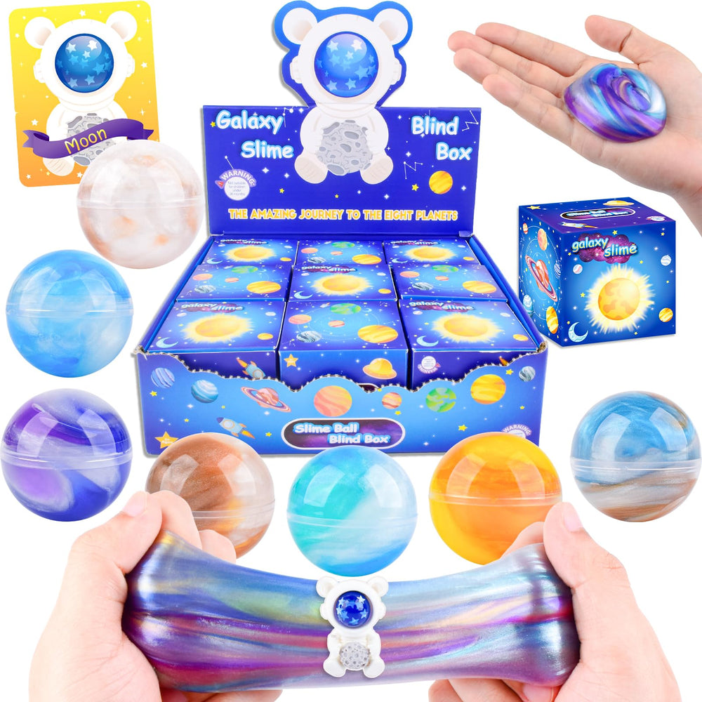 MERMAIDSLIME galaxy slime ball with planet card for classroom rewards